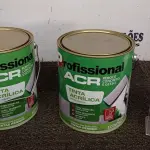 02 LATAS DE TINTA ACRÍLICA DE 3,6L NA COR LUAR DO SERTÃO FOSCO MARCA PROFISSIONAL ACR. (NO ESTADO) ATENÇÃO! FAZER A VISITAÇÃO ANTES DE ARREMATAR, NÃO SABEMOS SE FUNCIONA, LEILÃO NÃO TEM GARANTIA E NEM DEVOLUÇÃO, SUJEITO A POSSÍVEIS AVARIAS VISÍVEIS/OCULTAS E/OU AUSÊNCIA DE COMPONENTES.