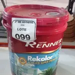 01 BALDE DE TINTA ACRÍLICA SUPER PREMIUM NA COR BASE INTENSA SEMIBRILHO DE 16L MARCA RENNER. (NO ESTADO) ATENÇÃO! FAZER A VISITAÇÃO ANTES DE ARREMATAR, NÃO SABEMOS SE FUNCIONA, LEILÃO NÃO TEM GARANTIA E NEM DEVOLUÇÃO, SUJEITO A POSSÍVEIS AVARIAS VISÍVEIS/OCULTAS E/OU AUSÊNCIA DE COMPONENTES.