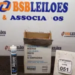 12 BISNAGAS DE ADESIVO SILICONE PRETO 280G CADA MARCA TEK BOND. (NO ESTADO) ATENÇÃO! FAZER A VISITAÇÃO ANTES DE ARREMATAR, NÃO SABEMOS SE FUNCIONA, LEILÃO NÃO TEM GARANTIA E NEM DEVOLUÇÃO, SUJEITO A POSSÍVEIS AVARIAS VISÍVEIS/OCULTAS E/OU AUSÊNCIA DE COMPONENTES.