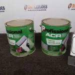 02 LATAS DE TINTA ACRÍLICA DE 3,6L NA COR LUAR DO SERTÃO MARCA PROFISSIONAL ACR. (NO ESTADO) ATENÇÃO! FAZER A VISITAÇÃO ANTES DE ARREMATAR, NÃO SABEMOS SE FUNCIONA, LEILÃO NÃO TEM GARANTIA E NEM DEVOLUÇÃO, SUJEITO A POSSÍVEIS AVARIAS VISÍVEIS/OCULTAS E/OU AUSÊNCIA DE COMPONENTES.