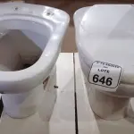02 VASOS SANITÁRIOS. (NO ESTADO) ATENÇÃO! FAZER A VISITAÇÃO ANTES DE ARREMATAR, NÃO SABEMOS SE FUNCIONA, LEILÃO NÃO TEM GARANTIA E NEM DEVOLUÇÃO, SUJEITO A POSSÍVEIS AVARIAS VISÍVEIS/OCULTAS E/OU AUSÊNCIA DE COMPONENTES.