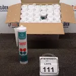 12 UNIDADES DE SILICONE ACÉTICO INCOLOR DE 240G CADA MARCA MONUMENTAL. (NO ESTADO) ATENÇÃO! FAZER A VISITAÇÃO ANTES DE ARREMATAR, NÃO SABEMOS SE FUNCIONA, LEILÃO NÃO TEM GARANTIA E NEM DEVOLUÇÃO, SUJEITO A POSSÍVEIS AVARIAS VISÍVEIS/OCULTAS E/OU AUSÊNCIA DE COMPONENTES.