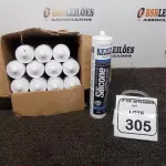 12 CARTUCHOS DE ADESIVO SILICONE ACÉTICA DE 280G CADA NA COR PRETA. (NO ESTADO) ATENÇÃO! FAZER A VISITAÇÃO ANTES DE ARREMATAR, NÃO SABEMOS SE FUNCIONA, LEILÃO NÃO TEM GARANTIA E NEM DEVOLUÇÃO, SUJEITO A POSSÍVEIS AVARIAS VISÍVEIS/OCULTAS E/OU AUSÊNCIA DE COMPONENTES.