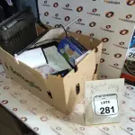 01 CAIXA COM LUMINÁRIAS, ROTEADORES, TELEFONES E MATERIAIS DIVERSOS. (NO ESTADO) ATENÇÃO! FAZER A VISITAÇÃO ANTES DE ARREMATAR, NÃO SABEMOS SE FUNCIONA, LEILÃO NÃO TEM GARANTIA E NEM DEVOLUÇÃO, SUJEITO A POSSÍVEIS AVARIAS VISÍVEIS/OCULTAS E/OU AUSÊNCIA DE COMPONENTES.