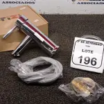 01 TORNEIRA MISTURADOR MARCA PRIZI COM ACESSÓRIOS. (NO ESTADO) ATENÇÃO! FAZER A VISITAÇÃO ANTES DE ARREMATAR, NÃO SABEMOS SE FUNCIONA, LEILÃO NÃO TEM GARANTIA E NEM DEVOLUÇÃO, SUJEITO A POSSÍVEIS AVARIAS VISÍVEIS/OCULTAS E/OU AUSÊNCIA DE COMPONENTES.