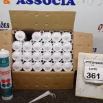12 UNIDADES DE SILICONE ACÉTICO INCOLOR DE 240G CADA MARCA MONUMENTAL. (NO ESTADO) ATENÇÃO! FAZER A VISITAÇÃO ANTES DE ARREMATAR, NÃO SABEMOS SE FUNCIONA, LEILÃO NÃO TEM GARANTIA E NEM DEVOLUÇÃO, SUJEITO A POSSÍVEIS AVARIAS VISÍVEIS/OCULTAS E/OU AUSÊNCIA DE COMPONENTES.