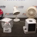 01 ASPIRADOR ROBÔ, 01 LUMINÁRIA DE MESA E 05 VENTILADORES PORTÁTEIS. (NO ESTADO) ATENÇÃO! FAZER A VISITAÇÃO ANTES DE ARREMATAR, NÃO SABEMOS SE FUNCIONA, LEILÃO NÃO TEM GARANTIA E NEM DEVOLUÇÃO, SUJEITO A POSSÍVEIS AVARIAS VISÍVEIS/OCULTAS E/OU AUSÊNCIA DE COMPONENTES.