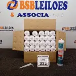 12 UNIDADES DE SILICONE ACÉTICO INCOLOR DE 240G CADA MARCA MONUMENTAL. (NO ESTADO) ATENÇÃO! FAZER A VISITAÇÃO ANTES DE ARREMATAR, NÃO SABEMOS SE FUNCIONA, LEILÃO NÃO TEM GARANTIA E NEM DEVOLUÇÃO, SUJEITO A POSSÍVEIS AVARIAS VISÍVEIS/OCULTAS E/OU AUSÊNCIA DE COMPONENTES.
