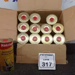 12 LATAS DE REMOVEDORES DE TINTAS E TEXTURAS DE 900ML CADA. (NO ESTADO) ATENÇÃO! FAZER A VISITAÇÃO ANTES DE ARREMATAR, NÃO SABEMOS SE FUNCIONA, LEILÃO NÃO TEM GARANTIA E NEM DEVOLUÇÃO, SUJEITO A POSSÍVEIS AVARIAS VISÍVEIS/OCULTAS E/OU AUSÊNCIA DE COMPONENTES.