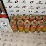 12 LATAS DE REMOVEDORES DE TINTAS E TEXTURAS DE 900ML CADA. (NO ESTADO) ATENÇÃO! FAZER A VISITAÇÃO ANTES DE ARREMATAR, NÃO SABEMOS SE FUNCIONA, LEILÃO NÃO TEM GARANTIA E NEM DEVOLUÇÃO, SUJEITO A POSSÍVEIS AVARIAS VISÍVEIS/OCULTAS E/OU AUSÊNCIA DE COMPONENTES.