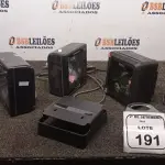 01 DETECTOR DE CÉDULAS FALSAS E 04 LEITORES DE CÓDIGO DE BARRAS. (NO ESTADO) ATENÇÃO! FAZER A VISITAÇÃO ANTES DE ARREMATAR, NÃO SABEMOS SE FUNCIONA, LEILÃO NÃO TEM GARANTIA E NEM DEVOLUÇÃO, SUJEITO A POSSÍVEIS AVARIAS VISÍVEIS/OCULTAS E/OU AUSÊNCIA DE COMPONENTES.