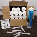 12 CARTUCHOS DE SILICONE ACÉTICO MULTIUSO DE 250ML CADA MARCA UNIPEGA. (NO ESTADO) ATENÇÃO! FAZER A VISITAÇÃO ANTES DE ARREMATAR, NÃO SABEMOS SE FUNCIONA, LEILÃO NÃO TEM GARANTIA E NEM DEVOLUÇÃO, SUJEITO A POSSÍVEIS AVARIAS VISÍVEIS/OCULTAS E/OU AUSÊNCIA DE COMPONENTES.