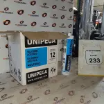 12 CARTUCHOS DE SILICONE ACÉTICO MULTIUSO DE 250ML CADA MARCA UNIPEGA. (NO ESTADO) ATENÇÃO! FAZER A VISITAÇÃO ANTES DE ARREMATAR, NÃO SABEMOS SE FUNCIONA, LEILÃO NÃO TEM GARANTIA E NEM DEVOLUÇÃO, SUJEITO A POSSÍVEIS AVARIAS VISÍVEIS/OCULTAS E/OU AUSÊNCIA DE COMPONENTES.