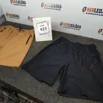 02 BERMUDAS DRY-FIT TAM P  SEM USO. (NO ESTADO) ATENÇÃO! FAZER A VISITAÇÃO ANTES DE ARREMATAR, NÃO SABEMOS SE FUNCIONA, LEILÃO NÃO TEM GARANTIA E NEM DEVOLUÇÃO, SUJEITO A POSSÍVEIS AVARIAS VISÍVEIS/OCULTAS E/OU AUSÊNCIA DE COMPONENTES.