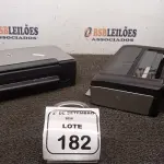  02 IMPRESSORAS HP OFFICEJET 100 MOBILI PRINTER.  (NO ESTADO) ATENÇÃO! FAZER A VISITAÇÃO ANTES DE ARREMATAR, NÃO SABEMOS SE FUNCIONA, LEILÃO NÃO TEM GARANTIA E NEM DEVOLUÇÃO, SUJEITO A POSSÍVEIS AVARIAS VISÍVEIS/OCULTAS E/OU AUSÊNCIA DE COMPONENTES.