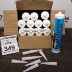 12 CARTUCHOS DE SILICONE ACÉTICO MULTIUSO DE 250ML CADA MARCA UNIPEGA. (NO ESTADO) ATENÇÃO! FAZER A VISITAÇÃO ANTES DE ARREMATAR, NÃO SABEMOS SE FUNCIONA, LEILÃO NÃO TEM GARANTIA E NEM DEVOLUÇÃO, SUJEITO A POSSÍVEIS AVARIAS VISÍVEIS/OCULTAS E/OU AUSÊNCIA DE COMPONENTES.