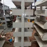 01 ESTANTE DE FERRO. (NO ESTADO) ATENÇÃO! FAZER A VISITAÇÃO ANTES DE ARREMATAR, NÃO SABEMOS SE FUNCIONA, LEILÃO NÃO TEM GARANTIA E NEM DEVOLUÇÃO, SUJEITO A POSSÍVEIS AVARIAS VISÍVEIS/OCULTAS E/OU AUSÊNCIA DE COMPONENTES.
