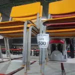 06 CADEIRAS INFANTIS NA COR AMARELA. (NO ESTADO) ATENÇÃO! FAZER A VISITAÇÃO ANTES DE ARREMATAR, NÃO SABEMOS SE FUNCIONA, LEILÃO NÃO TEM GARANTIA E NEM DEVOLUÇÃO, SUJEITO A POSSÍVEIS AVARIAS VISÍVEIS/OCULTAS E/OU AUSÊNCIA DE COMPONENTES.
