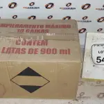 12 LATAS DE REMOVEDORES DE TINTAS E TEXTURAS DE 900ML CADA. (NO ESTADO) ATENÇÃO! FAZER A VISITAÇÃO ANTES DE ARREMATAR, NÃO SABEMOS SE FUNCIONA, LEILÃO NÃO TEM GARANTIA E NEM DEVOLUÇÃO, SUJEITO A POSSÍVEIS AVARIAS VISÍVEIS/OCULTAS E/OU AUSÊNCIA DE COMPONENTES.