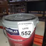 01 BALDE DE TINTA PVA NA COR AREIA DE 16L MARCA MISTERLAR. (NO ESTADO) ATENÇÃO! FAZER A VISITAÇÃO ANTES DE ARREMATAR, NÃO SABEMOS SE FUNCIONA, LEILÃO NÃO TEM GARANTIA E NEM DEVOLUÇÃO, SUJEITO A POSSÍVEIS AVARIAS VISÍVEIS/OCULTAS E/OU AUSÊNCIA DE COMPONENTES.