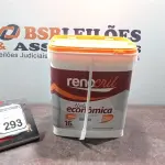 01 BALDE DE TINTA ECONÔMICA DE 16L NA COR BRANCO NEVE MARCA RENOCRIL. (NO ESTADO) ATENÇÃO! FAZER A VISITAÇÃO ANTES DE ARREMATAR, NÃO SABEMOS SE FUNCIONA, LEILÃO NÃO TEM GARANTIA E NEM DEVOLUÇÃO, SUJEITO A POSSÍVEIS AVARIAS VISÍVEIS/OCULTAS E/OU AUSÊNCIA DE COMPONENTES.