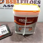 01 BALDE DE TINTA ECONÔMICA DE 16L NA COR BRANCO NEVE MARCA RENOCRIL. (NO ESTADO) ATENÇÃO! FAZER A VISITAÇÃO ANTES DE ARREMATAR, NÃO SABEMOS SE FUNCIONA, LEILÃO NÃO TEM GARANTIA E NEM DEVOLUÇÃO, SUJEITO A POSSÍVEIS AVARIAS VISÍVEIS/OCULTAS E/OU AUSÊNCIA DE COMPONENTES.