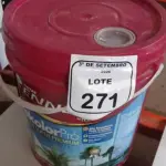 01 BALDE DE TINTA DE ACRÍLICA SUPER PREMIUM 16L NA COR BASE MÉDIA SEMIBRILHO MARCA RENNER.  (NO ESTADO) ATENÇÃO! FAZER A VISITAÇÃO ANTES DE ARREMATAR, NÃO SABEMOS SE FUNCIONA, LEILÃO NÃO TEM GARANTIA E NEM DEVOLUÇÃO, SUJEITO A POSSÍVEIS AVARIAS VISÍVEIS/OCULTAS E/OU AUSÊNCIA DE COMPONENTES.