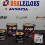 01 LATA DE EPÓXI PDA BRANCO BASE SOLVENTE 2,7L MARCA ANJO TINTAS E 01 LATA DE CATALISADOR ALTA PERFORMACE 900ML MARCA ANJO TINTAS. (NO ESTADO) ATENÇÃO! FAZER A VISITAÇÃO ANTES DE ARREMATAR, NÃO SABEMOS SE FUNCIONA, LEILÃO NÃO TEM GARANTIA E NEM DEVOLUÇÃO, SUJEITO A POSSÍVEIS AVARIAS VISÍVEIS/OCULTAS E/OU AUSÊNCIA DE COMPONENTES.