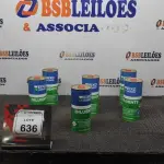 06 LATAS DE DILUENTE THINER 16 DE 900ML CADA MARCA EIXO NOBRE. (NO ESTADO) ATENÇÃO! FAZER A VISITAÇÃO ANTES DE ARREMATAR, NÃO SABEMOS SE FUNCIONA, LEILÃO NÃO TEM GARANTIA E NEM DEVOLUÇÃO, SUJEITO A POSSÍVEIS AVARIAS VISÍVEIS/OCULTAS E/OU AUSÊNCIA DE COMPONENTES.