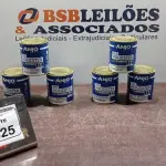 06 LATAS DE TINTA POLIÉSTER DE 900ML CADA MARCA ANJO TINTAS. (NO ESTADO) ATENÇÃO! FAZER A VISITAÇÃO ANTES DE ARREMATAR, NÃO SABEMOS SE FUNCIONA, LEILÃO NÃO TEM GARANTIA E NEM DEVOLUÇÃO, SUJEITO A POSSÍVEIS AVARIAS VISÍVEIS/OCULTAS E/OU AUSÊNCIA DE COMPONENTES.