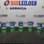 06 LATAS DE DILUENTE THINER 16 DE 900ML CADA MARCA EIXO NOBRE. (NO ESTADO) ATENÇÃO! FAZER A VISITAÇÃO ANTES DE ARREMATAR, NÃO SABEMOS SE FUNCIONA, LEILÃO NÃO TEM GARANTIA E NEM DEVOLUÇÃO, SUJEITO A POSSÍVEIS AVARIAS VISÍVEIS/OCULTAS E/OU AUSÊNCIA DE COMPONENTES.