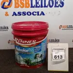 01 BALDE DE TINTA DE ACRÍLICA SUPER PREMIUM 16L NA COR BASE MÉDIA SEMIBRILHO MARCA RENNER.  (NO ESTADO) ATENÇÃO! FAZER A VISITAÇÃO ANTES DE ARREMATAR, NÃO SABEMOS SE FUNCIONA, LEILÃO NÃO TEM GARANTIA E NEM DEVOLUÇÃO, SUJEITO A POSSÍVEIS AVARIAS VISÍVEIS/OCULTAS E/OU AUSÊNCIA DE COMPONENTES.