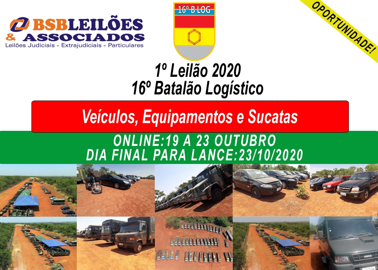 1° LEILÃO 2020 DO 16° BATALHÃO LOGÍSTICO