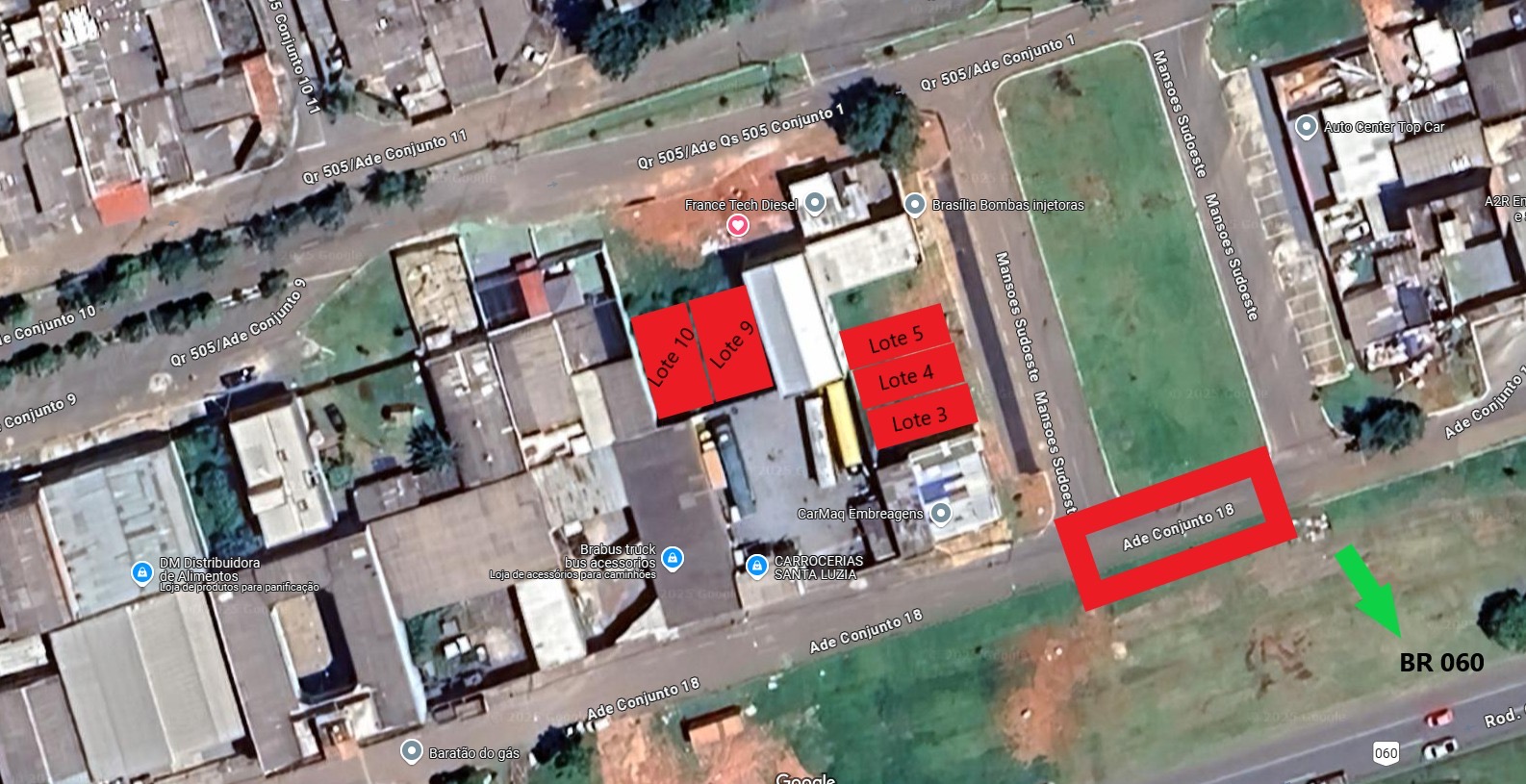 LEILÃO LOTES COMERCIAIS ADE DE SAMAMBAIA